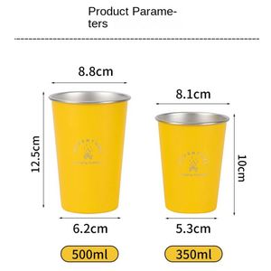 Tasse à café et à bière en acier inoxydable 304, simple paroi, logo imprimé, empilable, design moderne et épuré, pour usage extérieur et en voyage - Product Image 2