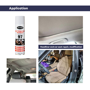 SPRAYMASTER Vente <span class=keywords><strong>en</strong></span> gros OEM <span class=keywords><strong>Colle</strong></span> adhésive <span class=keywords><strong>en</strong></span> <span class=keywords><strong>spray</strong></span> <span class=keywords><strong>permanente</strong></span> résistante aux hautes températures 97 Applications pour garnitures de véhicules Sièges <span class=keywords><strong>en</strong></span> cuir - Product Image 2
