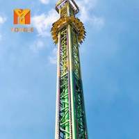 Thrill Rides Adultes Carnaval Parc d'attractions Rotary Flying Drop Tower Ride Theme Park Amusement Free Fall Tower Rides