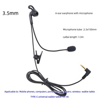Écouteur unique avec micro pour talkie-walkie, interphone pour employé de caisse et arbitre, appel en temps réel, casque pour réunions, ENC, étanche IPX4, intra-auriculaire