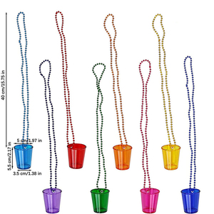 Collar de vasos de chupito para fiesta de novia y despedida de soltera, vasos de chupito de plástico en collar de cuentas para fiesta, cumpleaños, boda - Product Image 5