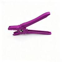 Pince applicatrice d'étiquettes auriculaires monobloc violette neuve en gros pour moutons et chèvres, en plastique durable, garantie 1 an, identification du bétail
