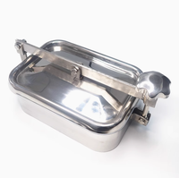 Couvercle de trappe carré / rectangulaire en acier inoxydable sanitaire KQ 304 316L pour le traitement des aliments