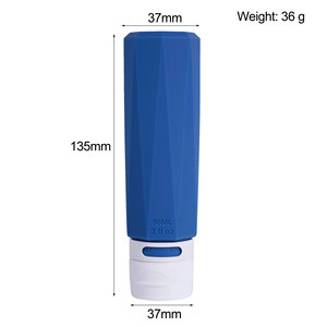 Travel Silicone <b>Dispensing</b> Bottles 90Ml Portable Cosmetic Storage Containers For <b>Shampoo</b> Lotion Moisturizer - Product Image 4