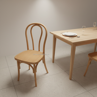 Chaise à dossier croisé en PP imitation bois OK-PP1106 pour hôtels, mariages, événements et sièges commerciaux
