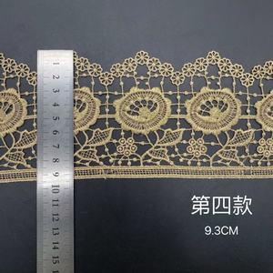 Produk baru aksesori pakaian: hiasan renda poliester emas untuk tekstil rumah. Hiasan renda renda renda Lolita. - Product Image 6
