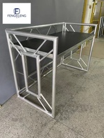 Table DJ Portable Certifiée TÜV, Hauteur Réglable, Alliage d'Aluminium, pour Spectacles Scéniques, Événements Musicaux & Présentoirs de Structure