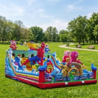 Château gonflable géant d'Halloween en PVC écologique pour enfants, avec toboggan combiné, pour 3 ans et plus