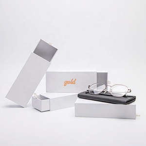 Boîtes d'emballage blanches personnalisées pour lunettes <span class=keywords><strong>de</strong></span> <span class=keywords><strong>soleil</strong></span> avec logo, étuis rigides à tiroir pour lunettes, vente en gros, bon marché - Product Image 6