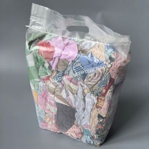 Trapos de tela de colores sin pelusa, trapos de algodón 100% reciclado, tela recuperada para uso marino, trapos de algodón reciclado - Product Image 1