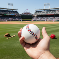 Ballons de baseball Little League personnalisés Intop, revêtement en cuir, 9 pouces, blancs, équipement d'entraînement durable pour les jeunes, utilisation en extérieur