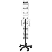 Présentoir rotatif sur pied en métal pour tasses avec roulettes, support de présentation autoportant pour magasin de détail