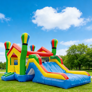 Château Gonflable Commercial à <span class=keywords><strong>Prix</strong></span> d'Usine avec Toboggan et Souffleur, en PVC, pour Enfants, Installation Facile, Capacité 200-500KG, Idéal pour les Fêtes - Product Image 2