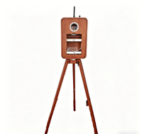 Photomaton portable multifonctionnel réglable de haute qualité en bois rétro, étanche, pour impression en libre-service