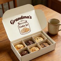 Boîte à biscuits en carton rigide recyclable personnalisable avec un design de Noël luxueux pour les cadeaux