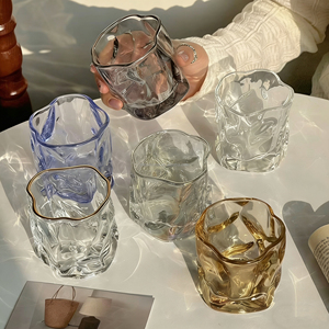 空の200ml/7oz電気メッキ加工ツイストガラスキャンドルジャー - 7日間の迅速配送、アンバー/ライトブルー/ライトグレーのマルチカラーオプション - Product Image 1