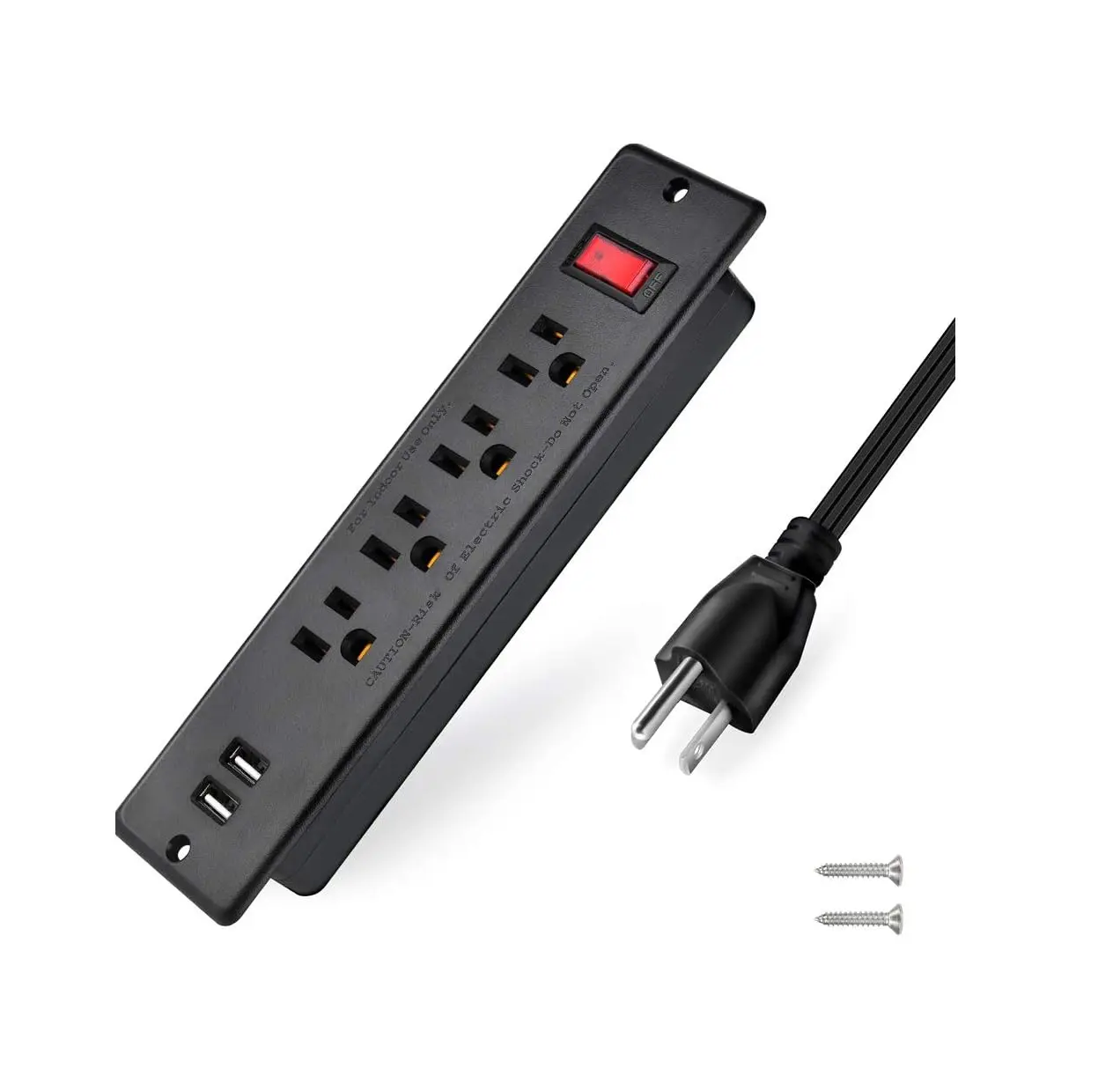 USB Power Strip lõm Ổ cắm điện mountable Outlet Extender nhiều bảo vệ 4 ổ cắm 2 USB hội nghị bàn