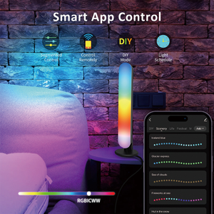 Barre lumineuse LED RGBIC intelligente Tuya WiFi, synchronisation musicale, double éclairage d'ambiance, compatible avec Alexa et Google Home, rétroéclairage PST-FWWSA2 - Product Image 5