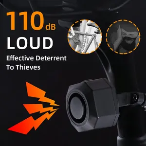 110dB เตือนจักรยานไร้สายรีโมตป้องกันการโจรกรรมรถความปลอดภัยปรับความไวได้เสียงเตือนขี่จักรยาน - Product Image 2
