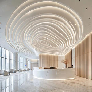 Haute qualité Guangdong métal extensible <span class=keywords><strong>plafond</strong></span> plaque aluminium Temple bande Grain de bois plafonds perforés matériaux de construction pour - Product Image 3