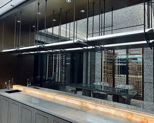 צבע אפור קצה מרופד קצה ארוך מראה זכוכית מיררותפסיפס אריח 300x300 מ "מ מדבקות גאומטריות עיצוב אמנות תפאורה יהלום - Product Image 4