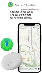 Localizador de rastreador GPS inteligente certificado MFI, etiqueta de aire verificada Compatible con iPhone Android, soporte magnético de plástico para perros - Product Image 3