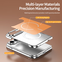 Coque de téléphone magnétique à chargement sans fil Duoing avec électroplaqué PC et film de protection intégré pour écran avant pour iPhone 18 Duo