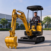 Mini-excavatrice de 1,2 tonne, 2 tonnes, 1,5 tonne, à chenilles, CE EPA EURO 5, hydraulique, pour ferme et jardin, directement de l'usine