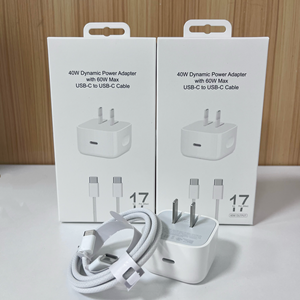 อะแดปเตอร์แปลงไฟ 40W ไดนามิก 60W สูงสุด สายถัก USB-C to USB-C 60W ชุดชาร์จ 40W PD Type C สำหรับ iPhone อะแดปเตอร์ USB-C สำหรับ EU US UK - Product Image 6