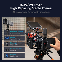 Baterai Kamera K&F Concept Pengisian Cepat 99Wh 6700mAh V-Mount Baterai Kamera Digital dengan D-Tap, USB-C, USB-A, DC untuk Kamera