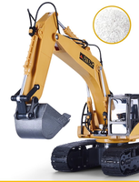 6526A 6519A 1/20 coche de ingeniería de Control remoto torre de excavadora de aleación RC gira 690 grados simula fumar WEITENG