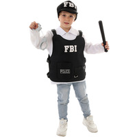 Chaleco de Policía para Niños, Disfraz de FBI, Ropa para Representaciones Escénicas, Poliéster para Niños, Zhejiang Sin Etiqueta, FBI58 Seguridad