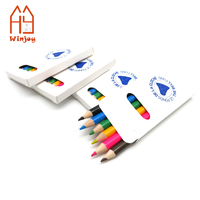 Ensemble de crayons de couleur personnalisés 8 couleurs, emballage style livre d'histoires, crayons de couleur avec logo imprimé OEM pour l'art et le dessin des enfants, LOGO doré