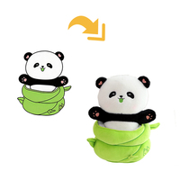 Peluche Panda en Tube de Bambou Matière Ultra Douce Anti-Stress Logo Personnalisé Mariage ODM OEM Cadeau de Fêtes