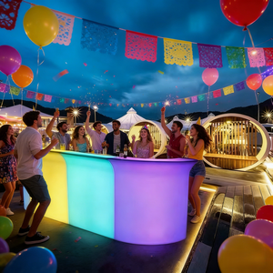 <span class=keywords><strong>Barra</strong></span> de <span class=keywords><strong>Bar</strong></span> Iluminada, Muebles de Discoteca Resistentes al Agua, <span class=keywords><strong>Barra</strong></span> de Esquina Moderna con Luces LED Portátiles y Móviles para el Hogar - Product Image 3