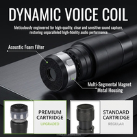 Microphone sans fil portable VOXFULL M58 2.4G, micro dynamique rechargeable avec récepteur enfichable pour haut-parleur karaoké