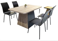 Ensemble de table à manger rectangulaire moderne en bois avec chaises carrées, meubles durables pour la cuisine et la salle à manger, Taiwan CHAO CHING
