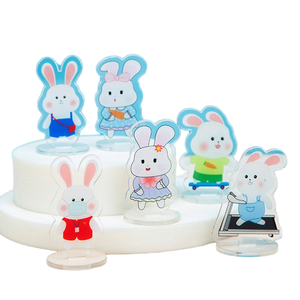 Ins Transparent Acrylique Stand Lapin Numérique Photo Porte-clés Dessin Animé DIY Créatif Écologique Boxin Marque Petit Cadeau En Plastique - Product Image 1