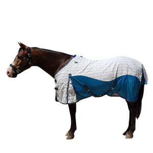 Couverture d'été élégante pour cheval en polyester/coton ripstop économique avec filet – Excellent rapport qualité-prix pour la saison, personnalisable - Product Image 1