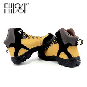 FH961 Rugged work shoes for man with steel toe boots for Heavy-Duty Construction sites Waterproof Durable Non-Slip Design