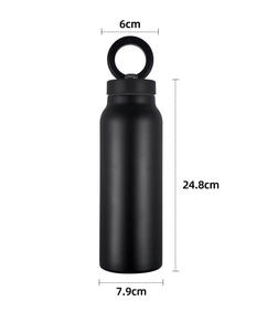 Magsafe <span class=keywords><strong>Flipp</strong></span> magnétique personnalisé pour bouteille d'eau en acier inoxydable sous vide avec couvercle en paille avec support pour iPhone avec logo pour cadeaux d'affaires - Product Image 2