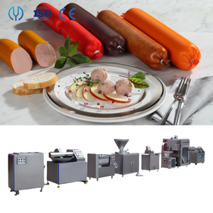 Máquina automática para hacer salchichas Frankfurter, máquina eléctrica para rellenar salchichas Bratwurst Salami, máquina de envasado, línea de producción de <span class=keywords><strong>chorizo</strong></span> - Product Image 1