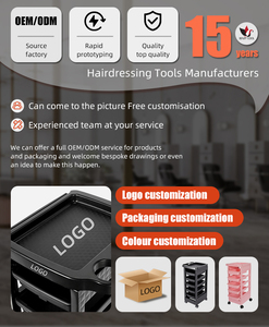 Chariot <span class=keywords><strong>de</strong></span> Salon <span class=keywords><strong>de</strong></span> Beauté en Plastique, Mobilier <span class=keywords><strong>de</strong></span> Salon <span class=keywords><strong>de</strong></span> Coiffure à Roulettes, 5 Niveaux - Product Image 6