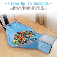 Tapis de jeu et rangement pour jouets en cubes, empilables et pliables, boîtes de rangement pour jouets avec couvercle