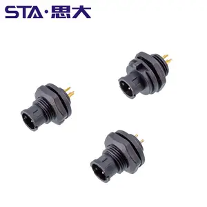 LTW Power Industrial Circular Connector, male Panel Back Mount PCB Socket Jack , Outdoor Waterproof connector IP67 AC DC