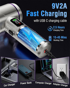 <span class=keywords><strong>Aspirateur</strong></span> sans fil portatif OEM avec logo, haute aspiration, mini, alimenté par batterie, sans cordon, pour voiture, avec fonction souffleur d'air - Product Image 5