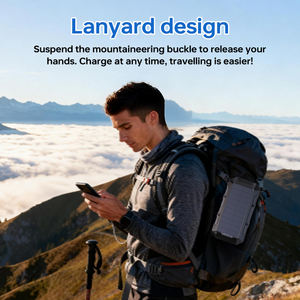 Banque d'énergie solaire longue durée de 20000mAh étanche avec double ports USB batterie Li-polymère d'entrée de type C pour des voyages prolongés - Product Image 6