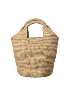 Nuevo Bolso Tote de Paja Tejida a la Moda Francesa para Mujer, Bolso de Mano para Vacaciones de Verano - Product Image 4