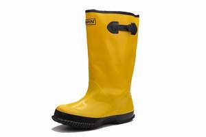 Bottes imperméables <span class=keywords><strong>en</strong></span> caoutchouc Chaussures d'extérieur Couvre-chaussures de travail jaune - Product Image 2
