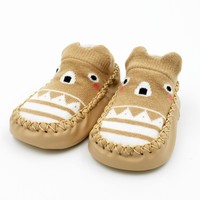 Yinyueli — chaussettes antidérapantes en bambou, aux motifs de tête d'animal, amusant